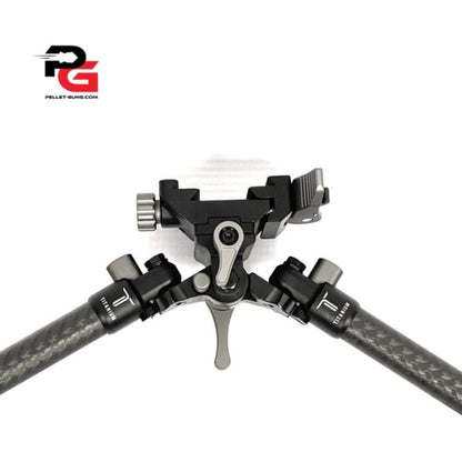 Carbon Fibre bipod with standard and spike feet included