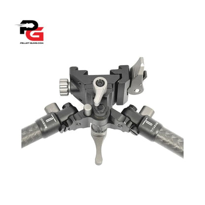 Carbon Fibre bipod with standard and spike feet included