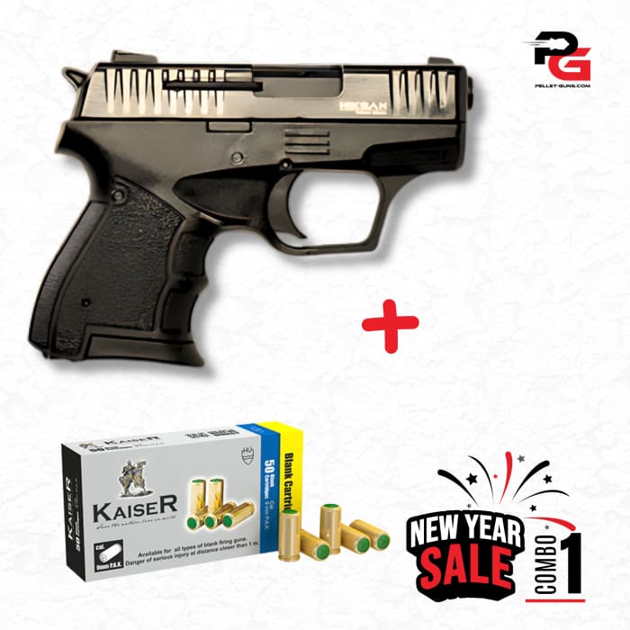 COMBO SALE - Niksan M-17 9mm P.A.K. Blank Firing Gun