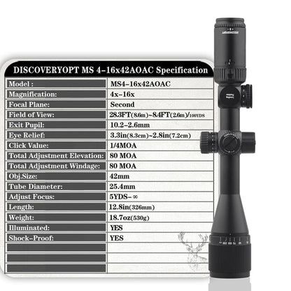 Discovery MS 4-16x42 AOAC scope - Scopes