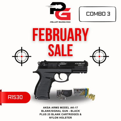 FEBRUARY SALE - AKSA Arms Model AK-17 Blank / Signal Gun