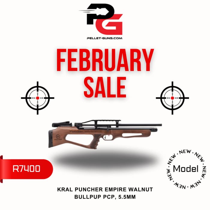 FEBRUARY SALE - Kral Puncher Empire Walnut A Bullpup PCP