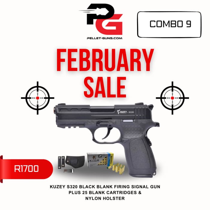 FEBRUARY SALE - Kuzey S320 Black Blank Firing Signal Gun