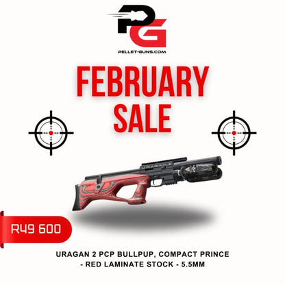 FEBRUARY SALE - Uragan 2 PCP Bullpup Compact Prince - Red