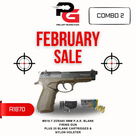 FEBRUARY SALE - Zoraki Model 918-T Blank Firing Gun - COMBO