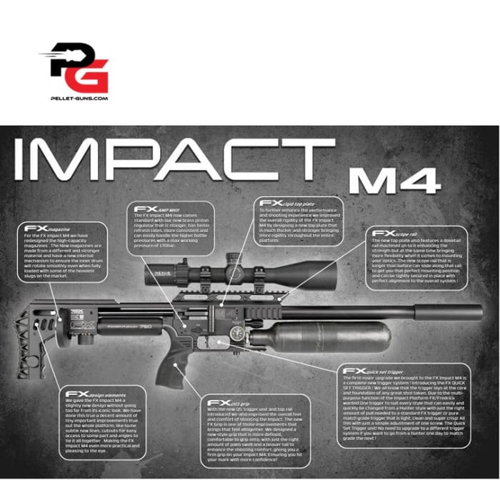 FX Impact M4 Exp Black Sniper.22 cal - Air Rifle