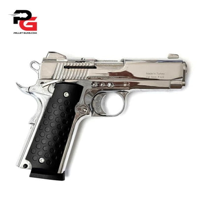 Kuzey 911SX Blank Firing - Silver with Black Grip