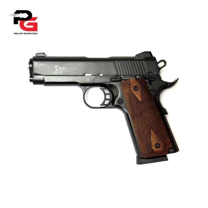 Kuzey Blank Firing Signal Gun - Black With Walnut Grip
