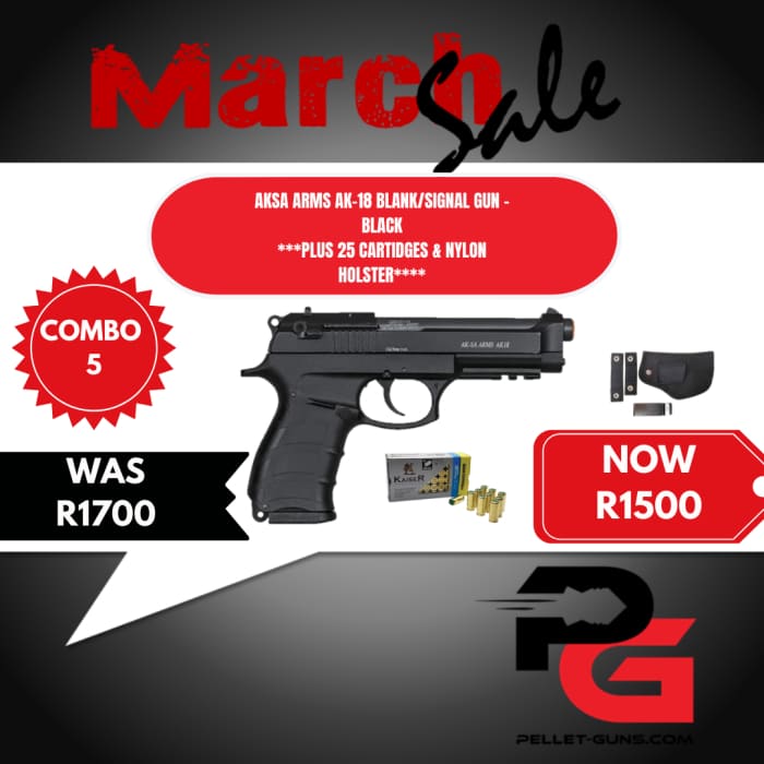 MARCH SALE - AKSA Arms Model AK-18 Blank / Signal Gun