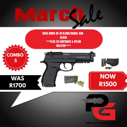 MARCH SALE - AKSA Arms Model AK-18 Blank / Signal Gun