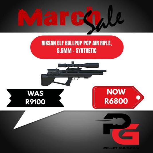 MARCH SALE - Niksan ELF-S.22 PCP Air Rifle - Precharged