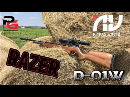 Nova Vista Razer D-01W PCP Air Rifle .22 with 2 Magazines and Single Shot Load Tray (Non-Regulated)