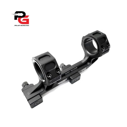 Single Piece 25/30mm Picatinny mount with overhang with 2