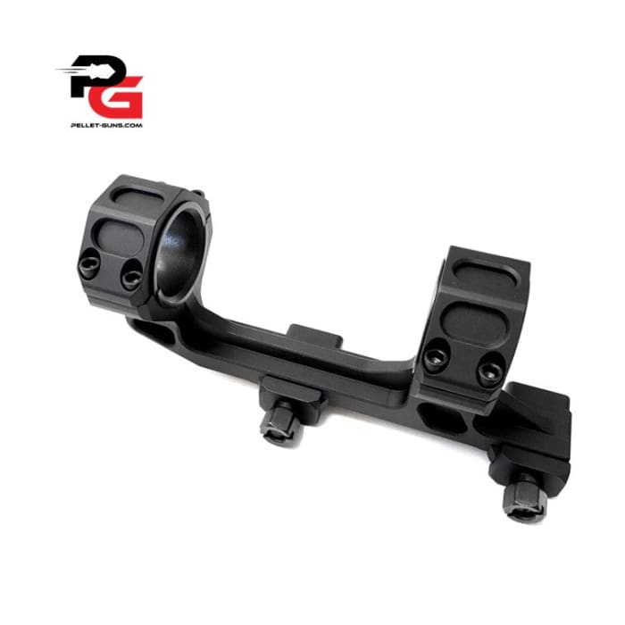 Single Piece 25/30mm Picatinny mount with overhang with 2