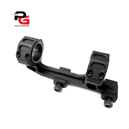 Single Piece 25/30mm Picatinny mount with overhang with 2