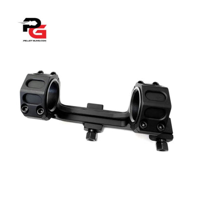 Single Piece 25/30mm Picatinny mount with overhang with 2