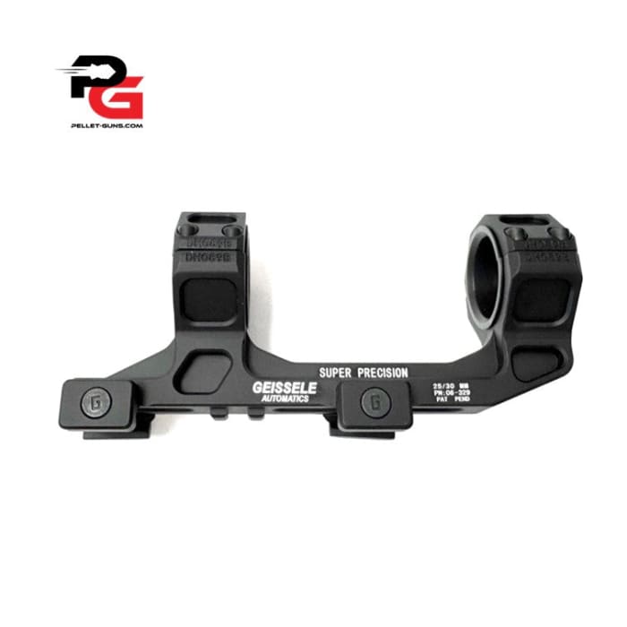 Single Piece 25/30mm Picatinny mount with overhang with 2