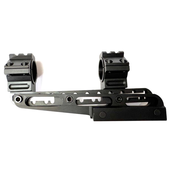 Single piece adjustable 25/30mm picatinny scope mount