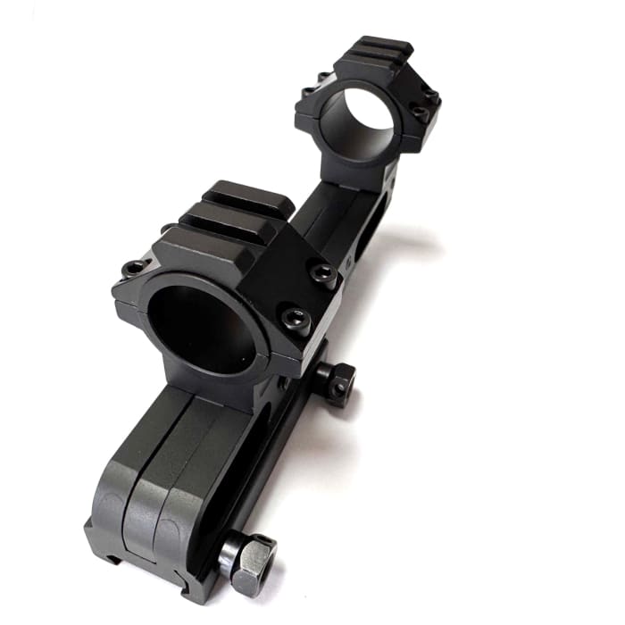 Single piece adjustable 25/30mm picatinny scope mount