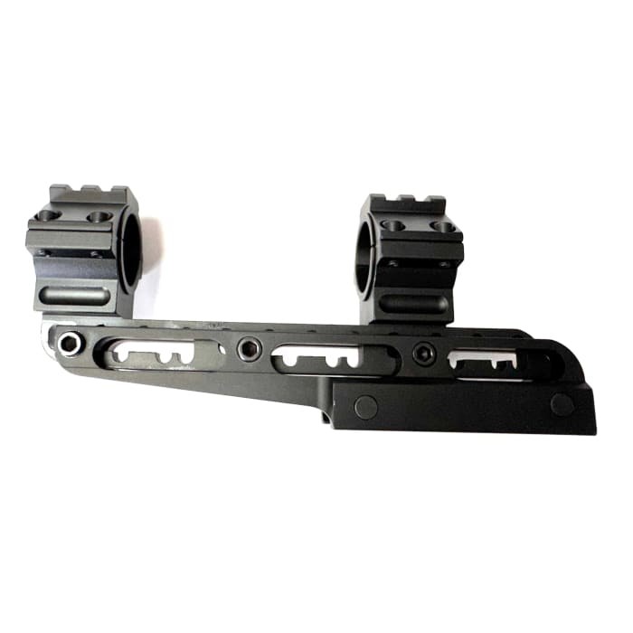 Single piece adjustable 25/30mm picatinny scope mount