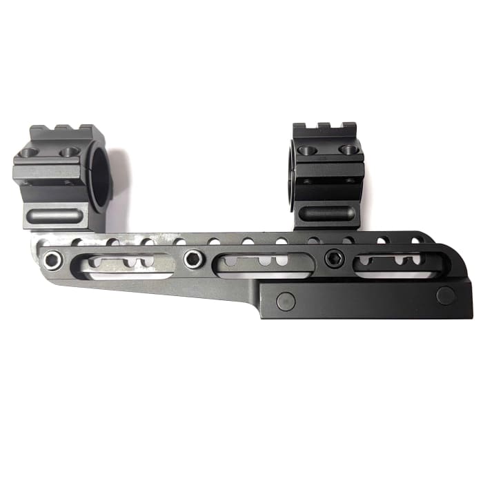 Single piece adjustable 25/30mm picatinny scope mount