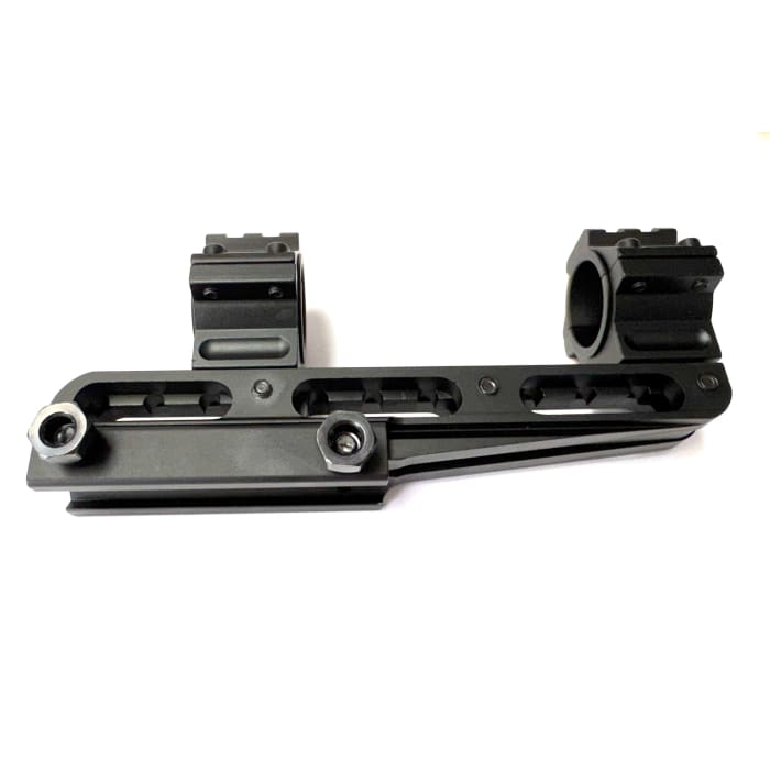 Single piece adjustable 25/30mm picatinny scope mount