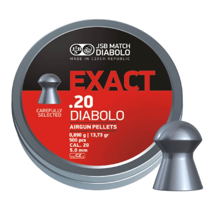 JSB Diabolo Exact 5.0mm .20 Cal Grain 13.73 Airgun Pellets