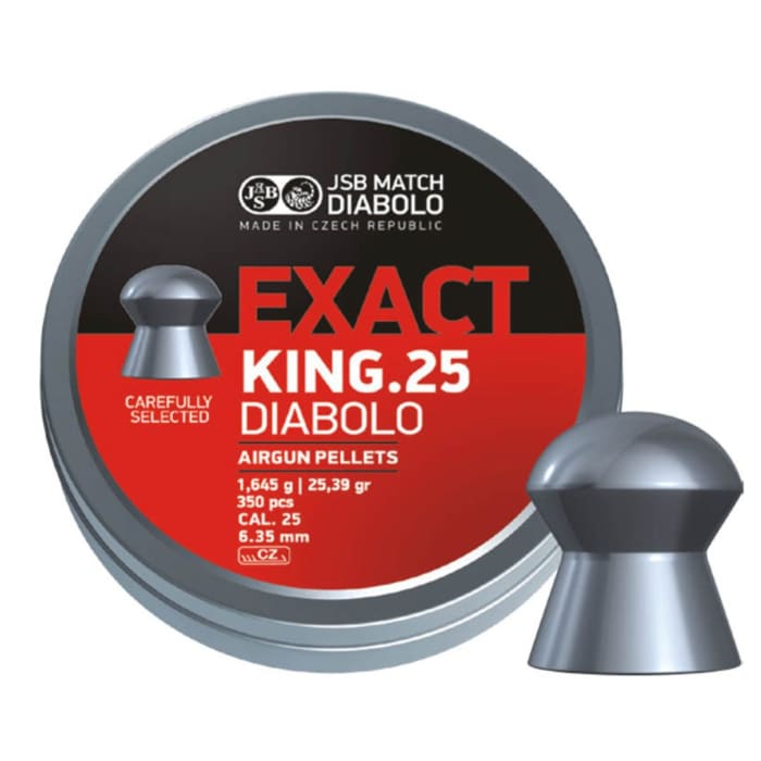 JSB Diabolo Exact King 6.35mm .25 Cal 25.39 Grain Airgun Pellets